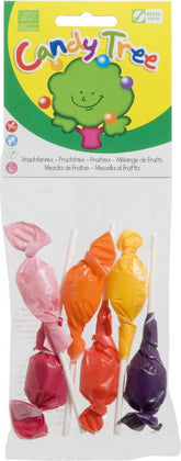 Hỗn hợp kẹo mút tròn không chứa gluten HỮU CƠ (6 x 10 g) - CANDY TREE